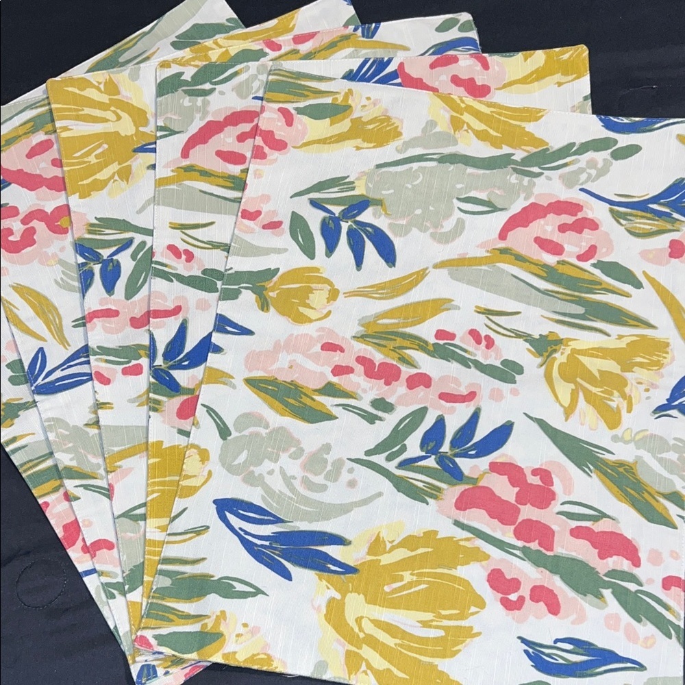 Opalhouse Reversable Floral Print Placemats Set of 5